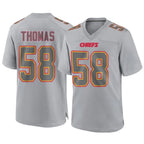 KC.Chiefs #58 Derrick Thomas Player Gray Fashion Game Gdoa Stitched Jerseys