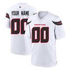 Custom H.Texans White Home Game Any Name & Numbers Gdoa Stitched Jerseys