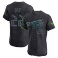 T.Bay Rays #22 Griffin Jax Player Black City Connect Home Limited Elite Fdoa Stitched Jerseys