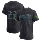 T.Bay Rays #22 Griffin Jax Player Black City Connect Home Limited Elite Fdoa Stitched Jerseys