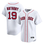 B.Red Sox #19 Roman Anthony Player White Limited Home Game Gdoa Stitched Jerseys