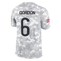 C.Bears #6 Kyler Gordon Player Arctic Camo Salute to Service Limited Gdoa Stitched Jerseys