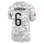 C.Bears #6 Kyler Gordon Player Arctic Camo Salute to Service Limited Gdoa Stitched Jerseys
