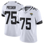 J.Jaguars #75 Emmanuel Pregnon Player White Vapor Untouchable Limited Home Game Gdoa Stitched Jerseys
