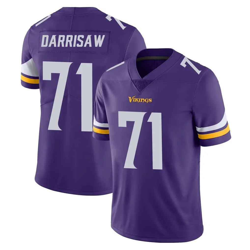 M.Vikings #71 Christian Darrisaw Player Purple Limited Vapor Untouchable Home Game Gdoa Stitched Jerseys