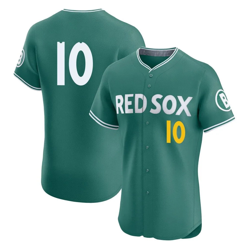 B.Red Sox #10 Trevor Story Player Green City Connect Limited Elite Home Game Gdoa Stitched Jerseys