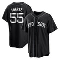 B.Red Sox #55 Ranger Su¨¢rez Player Black Home Game Gdoa Stitched Jerseys