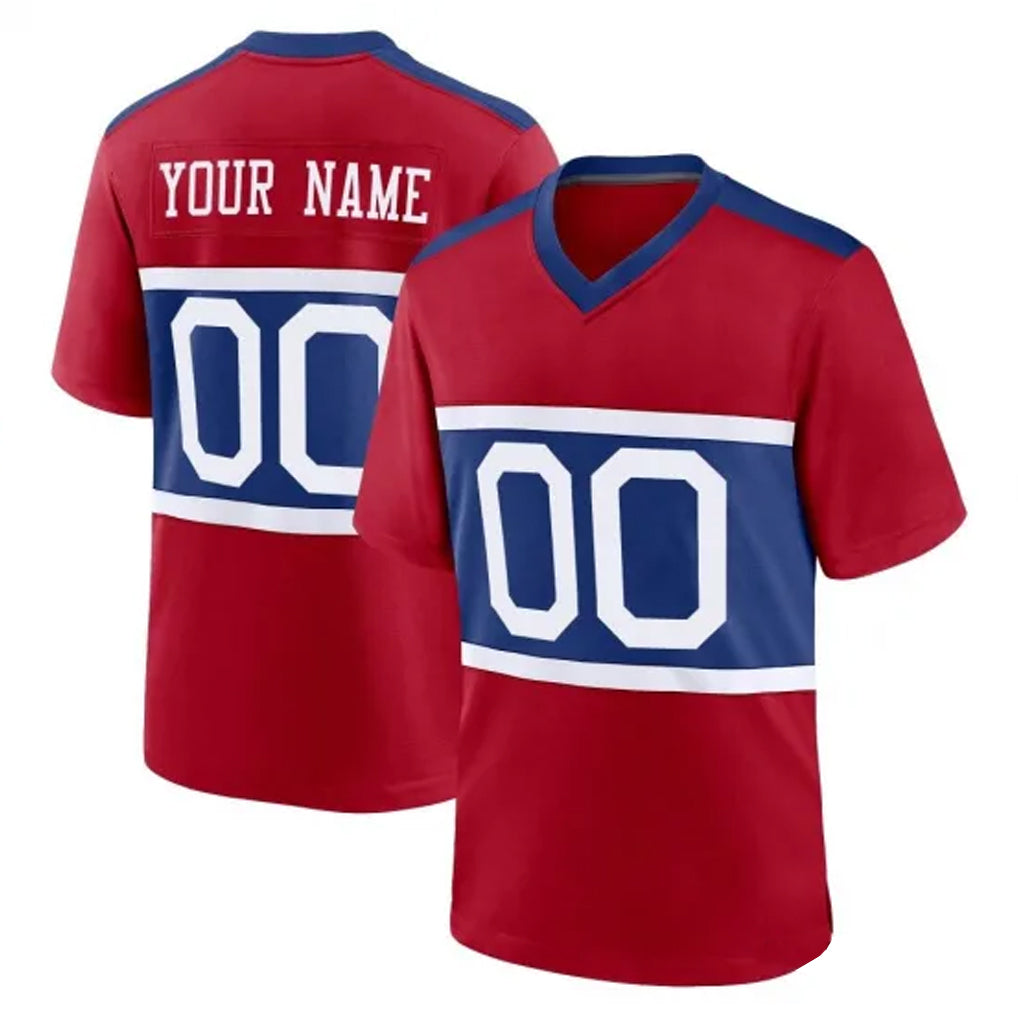 Custom NY.Giants Red Century Home Game Any Name & Numbers Gdoa Stitched Jerseys