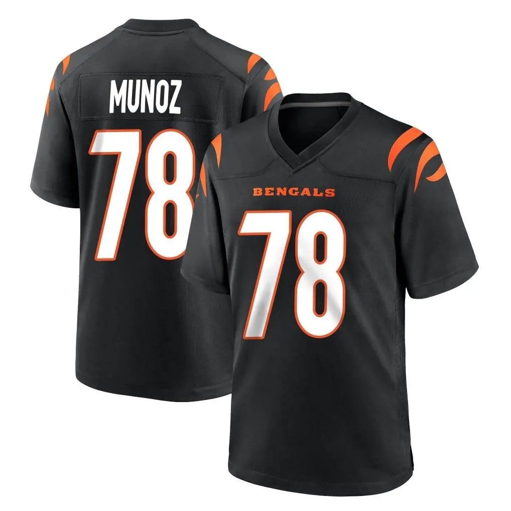 C.Bengals #78 Anthony Munoz Player Black Home Game Gdoa Stitched Jerseys