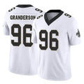 NO.Saints #96 Carl Granderson Player White Limited Vapor F.U.S.E. Home Game Gdoa Stitched Jerseys