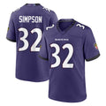 B.Ravens #32 Trenton Simpson Player Purple Limited Home Game Gdoa Stitched Jerseys