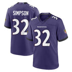 B.Ravens #32 Trenton Simpson Player Purple Limited Home Game Gdoa Stitched Jerseys