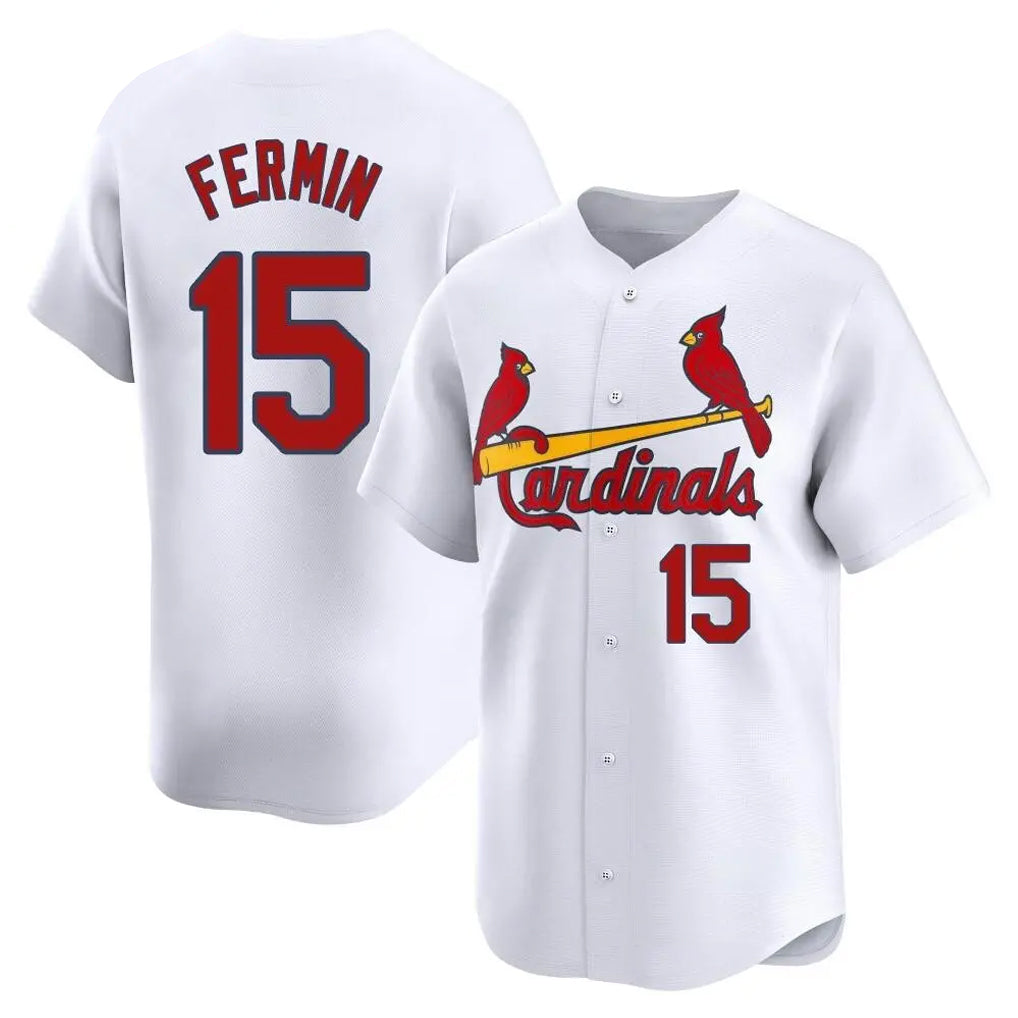 St. Louis Cardinals #15 Jose Fermin Player White Home Limited Fdoa Stitched Jerseys