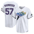 T.Bay Rays #57 Drew Rasmussen Player White City Connect Home Fdoa Stitched Jerseys