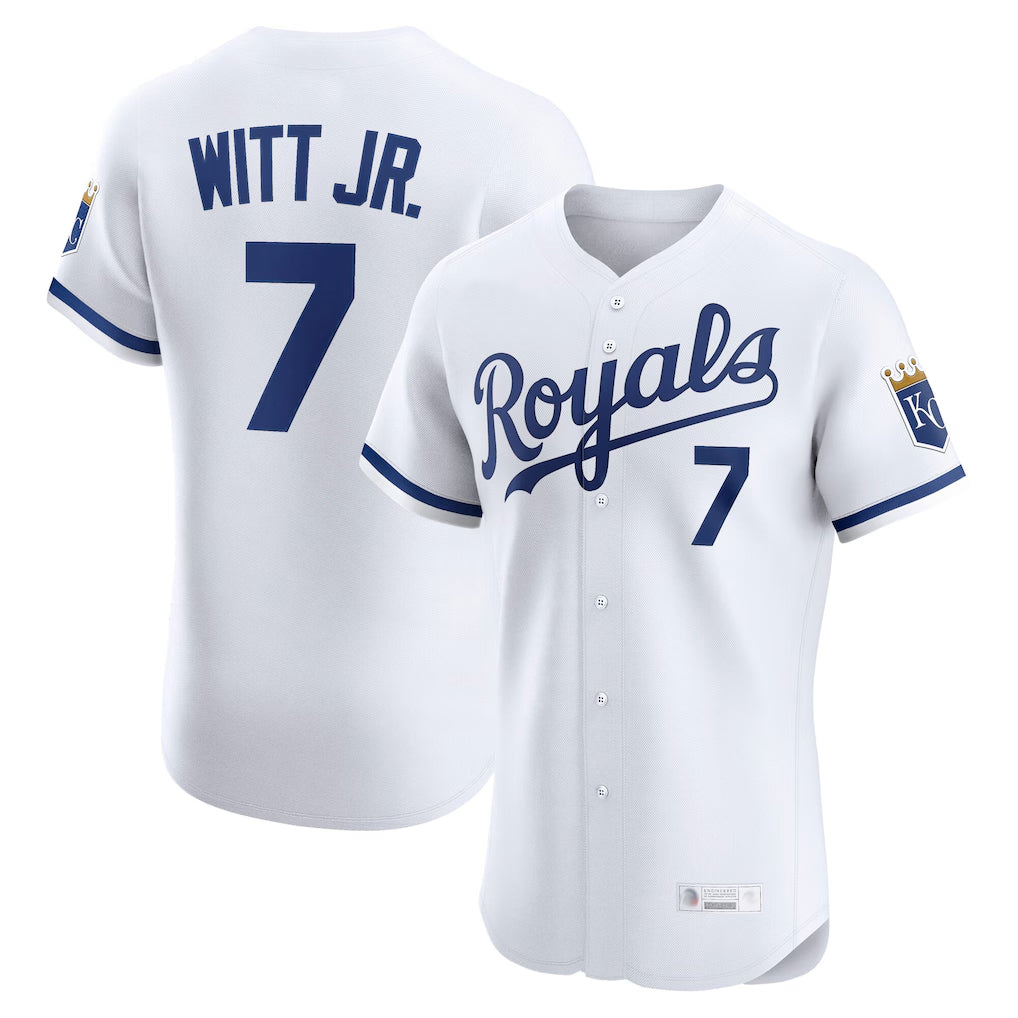 KC.Royals #7 Bobby Witt Jr. Player White Alt Limited Elite Home Gdoa Stitched Jerseys