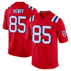 NE.Patriots #85 Hunter Henry Player Red Home Game Gdoa Stitched Jerseys