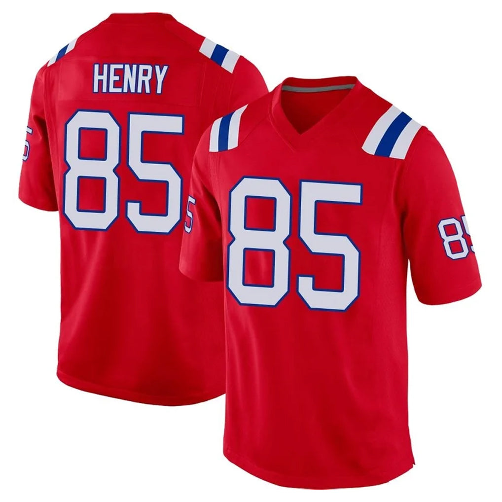 NE.Patriots #85 Hunter Henry Player Red Home Game Gdoa Stitched Jerseys