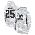 GB.Packers #25 Keisean Nixon Player Arctic Camo Salute to Service Hoodies Limited Game Gdoa Stitched Jerseys
