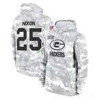 GB.Packers #25 Keisean Nixon Player Arctic Camo Salute to Service Hoodies Limited Game Gdoa Stitched Jerseys