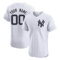 Custom NY.Yankees White Limited Elite Home Game Any Name & Number Gdoa Stitched Jerseys