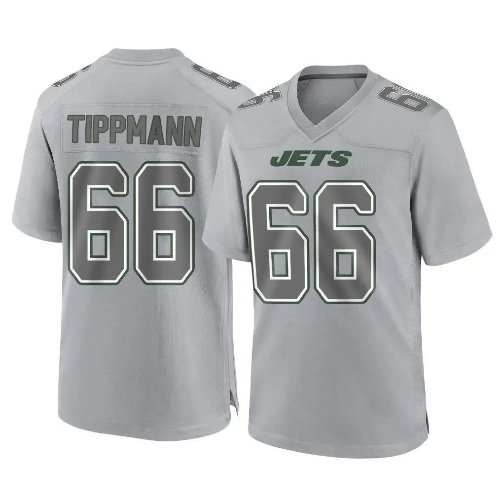 NY.Jets #66 Joe Tippmann Player Gray Limited Atmosphere Fashion Home Game Gdoa Stitched Jerseys