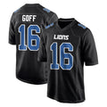 D.Lions #16 Jared Goff Player Black Fashion Home Game Gdoa Stitched Jerseys