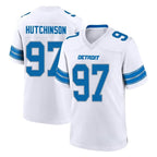 D.Lions #97 Aidan Hutchinson Player White Alternate Home Game Gdoa Stitched Jerseys