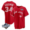 T.Blue Jays #34 Kevin Gausman Player Red 2025 American League All Fdoa Stitched Jerseys