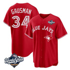 T.Blue Jays #34 Kevin Gausman Player Red 2025 American League All Fdoa Stitched Jerseys