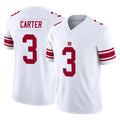 NY.Giants #3 Abdul Carter Player White Limited Vapor F.U.S.E. Home Game Gdoa Stitched Jerseys