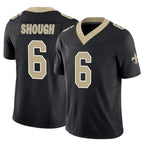 NO.Saints #6 Tyler Shough Player Black Limited Vapor F.U.S.E. Home Game Gdoa Stitched Jerseys