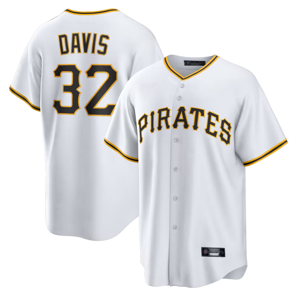 P.Pirates #32 Henry Davis Player White Home Game Fdoa Stitched Jerseys
