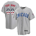Custom C.Cubs Gray USA 250 Fourth of July Limited Home Game Any Name & Number Gdoa Stitched Jerseys