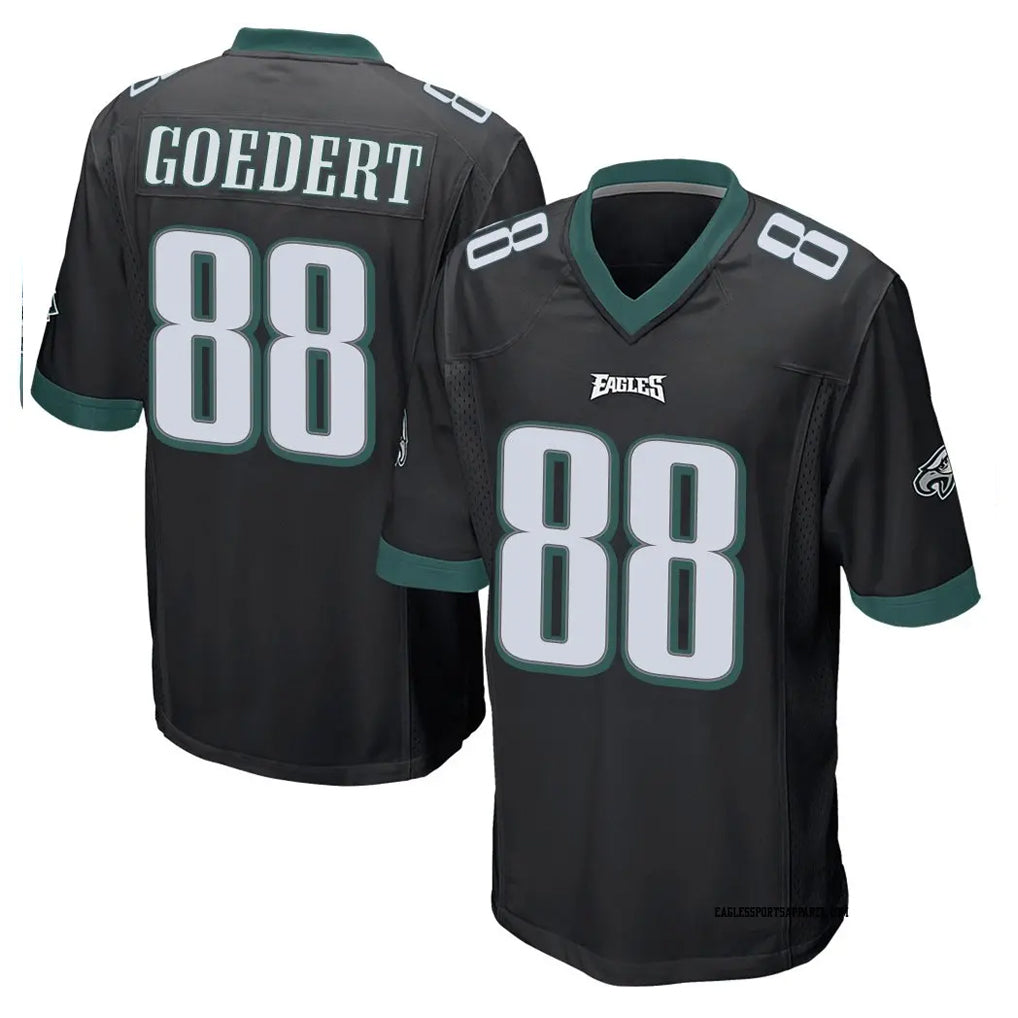 P.Eagles #88 Dallas Goedert Player Black Home Game Gdoa Stitched Jerseys