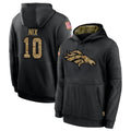 D.Broncos #10 Bo Nix Player Black Salute to Service Pullover Hoodies Limited Gdoa Stitched Jerseys