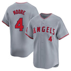 LA.Angels #4 Christian Moore Player Gray Home Limited Fdoa Stitched Jerseys