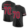 A.Cardinals #70 Paris Johnson Jr. Player Black Vapor F.U.S.E. Limited Home Game Gdoa Stitched Jerseys