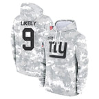 NY.Giants #9 Lsaiah Likely Player Arctic Camo Salute to Service Pullover Hoodies Limited Game Gdoa Stitched Jerseys
