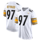 P.Steelers #97 Cameron Heyward Player White Home Game Gdoa Stitched Jerseys