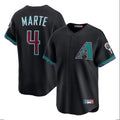 A.Diamondbacks #4 Ketel Marte Player Black Fashion Out Home Game Gdoa Stitched Jerseys