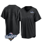 LA.Dodgers #5 Freddie Freeman Player Black World Series Pitch Fashion T-shirt Fdoa Stitched Jerseys
