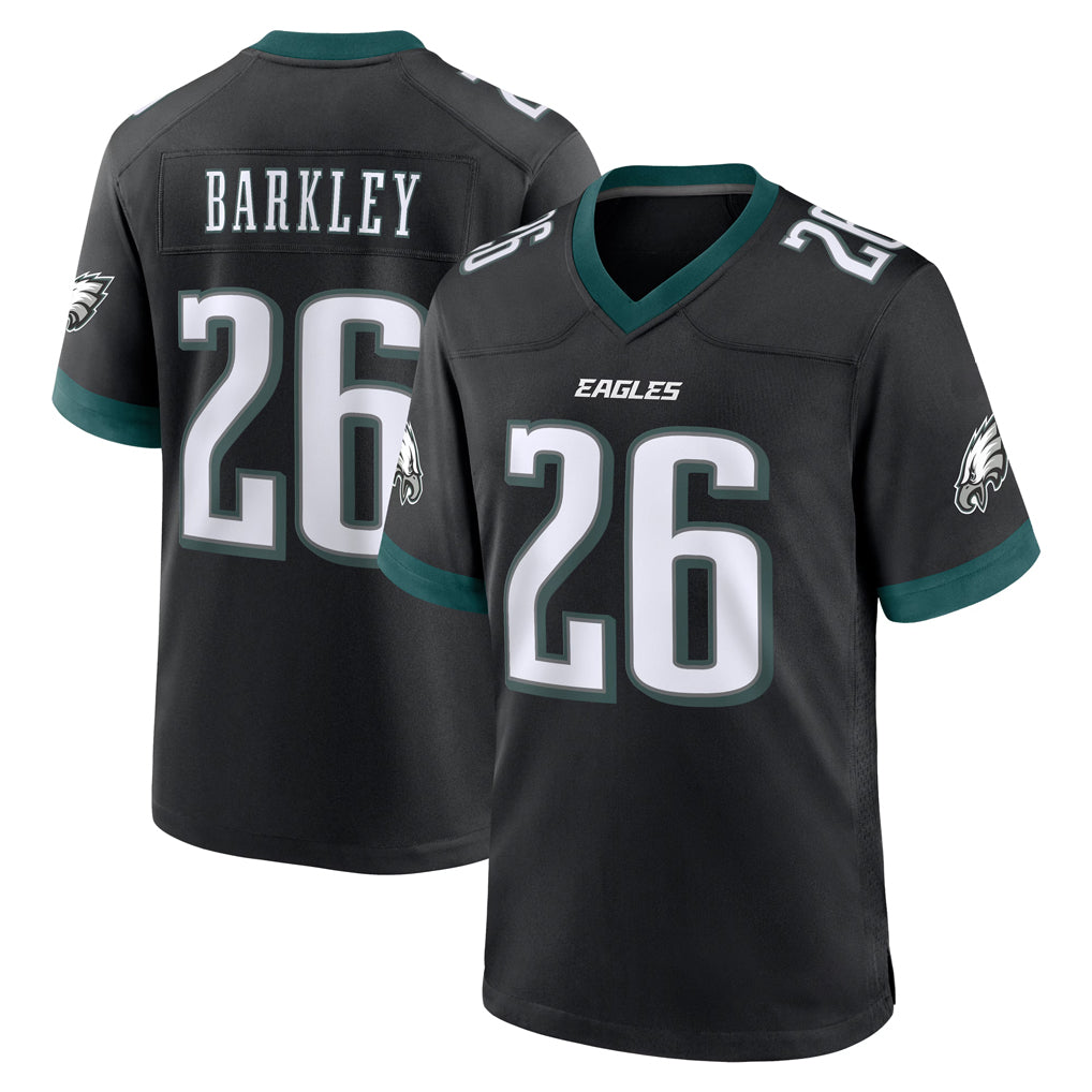 P.Eagles #26 Saquon Barkley Player Black Game Home Gdoa Stitched Jerseys