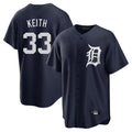 D.Tigers #33 Colt Keith Player Navy Game Home Gdoa Stitched Jerseys