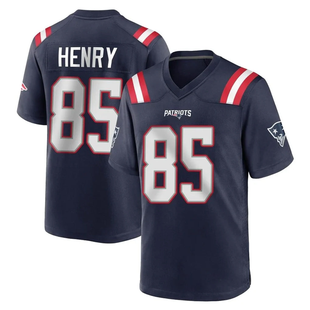 NE.Patriots #85 Hunter Henry Player Navy Home Game Gdoa Stitched Jerseys