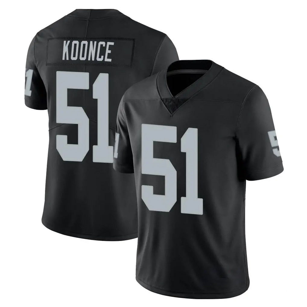 LV.Raiders #51 Malcolm Koonce Player Black Limited Vapor Untouchable Home Game Gdoa Stitched Jerseys