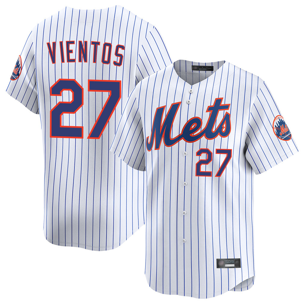 NY.Mets #27 Mark Vientos Player White Home Limited Fdoa Stitched Jerseys