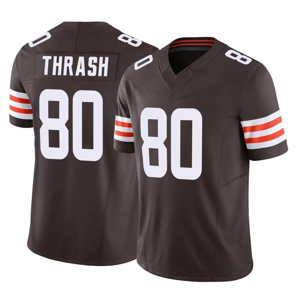C.Browns #80 Jamari Thrash Player Brown Vapor F.U.S.E. Limited Home Game Gdoa Stitched Jerseys