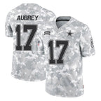 D.Cowboys #17 Brandon Aubrey Player Arctic Camo Salute to Service Limited Home Game Gdoa Stitched Jerseys