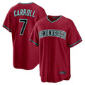 A.Diamondbacks #7 Corbin Carroll Player Red Home Game Gdoa Stitched Jerseys