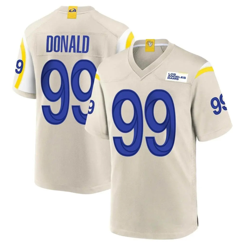LA.Rams #99 Aaron Donald Player Bone Home Game Gdoa Stitched Jerseys